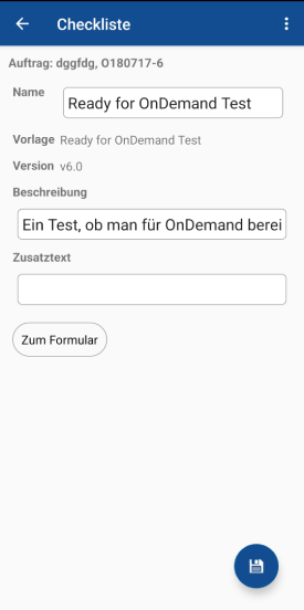 Zentral geplante Checklisten aus Template laden